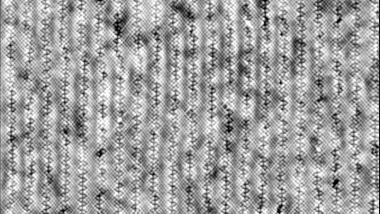 Black and white image depicting quantum electronics
