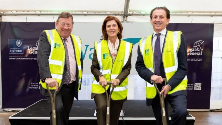 Sir James Wates, Chairman at Wates Construction Group; Professor Louise Richardson, Vice-Chancellor of the University of Oxford; Nigel Wilson, Chief Executive of Legal & General.