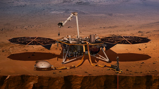 Artist's impression of the InSight Lander on Mars