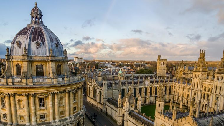 View of the Radcliffe Camera and Oxford colleges