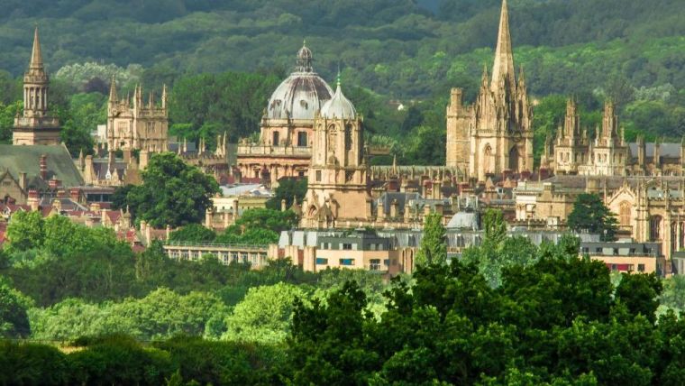 A view of Oxford colleges and spires