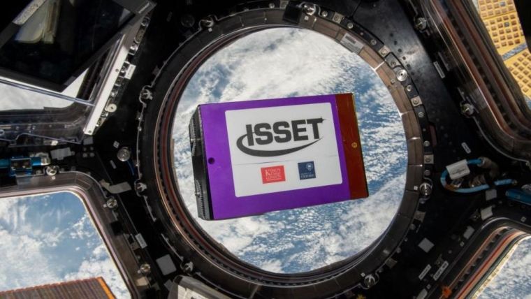 The module the Oxford experiment travelled in to the space station, imaged at the ISS cupola.