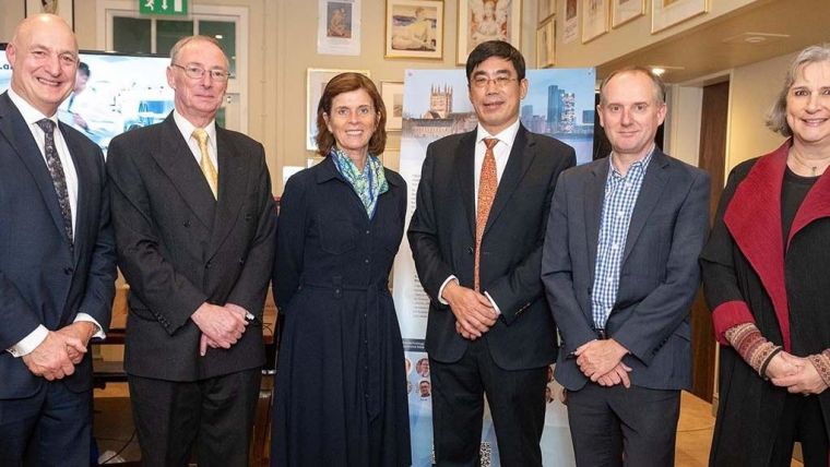 The Vice-Chancellor Louise Richardson with Professor Zhanfeng Cui and others involved in OSCAR
