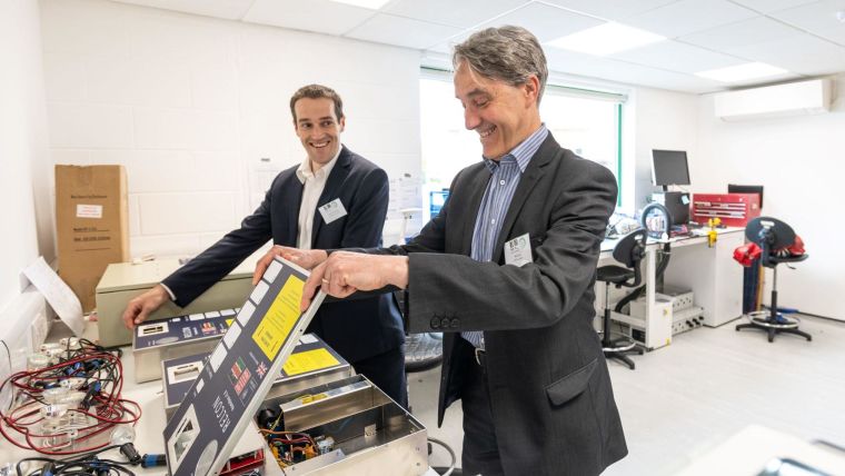 University of Oxford academics touring the ZERO Institute and mini-TESA low-carbon energy systems hub at Holywell House, Osney Mead, Oxford, on their official opening day, 26 May 2022