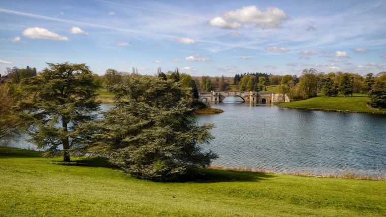A view over the lake at Blenheim Palace