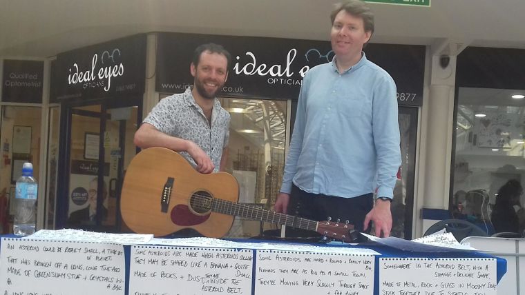 Sing-song Physics in an Oxford shopping centre